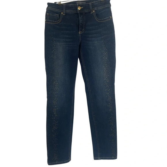 CHICO’S So Slimming Rhinestone Jeans • Size 00 Ankle - Picture 2 of 6